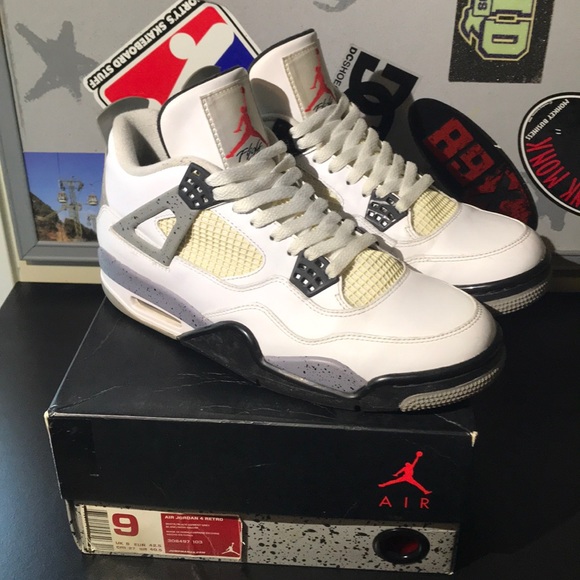 jordan 4 white cement box